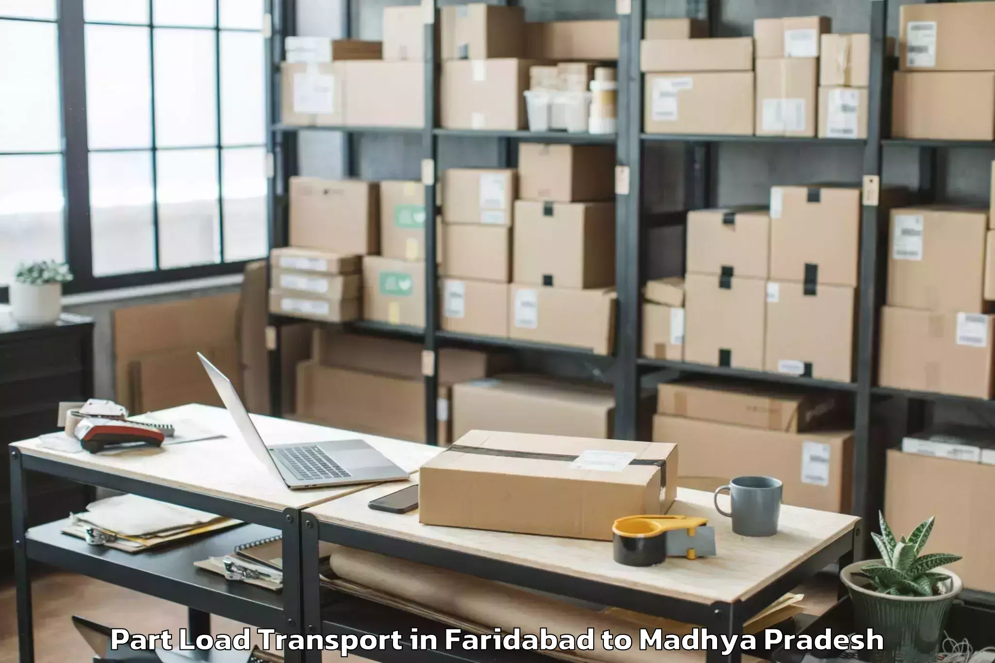 Book Your Faridabad to Harpalpur Part Load Transport Today